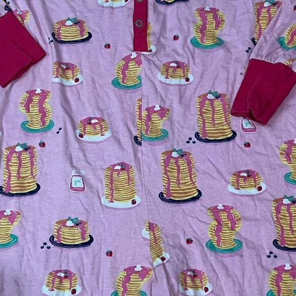 Nite Nite by Munki Munki Pancake Stacks One Piece Cotton Pajamas Medium - Picture 2 of 5